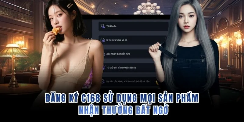 Đăng ký C168 sử dụng mọi sản phẩm, nhận thưởng bất ngờ
